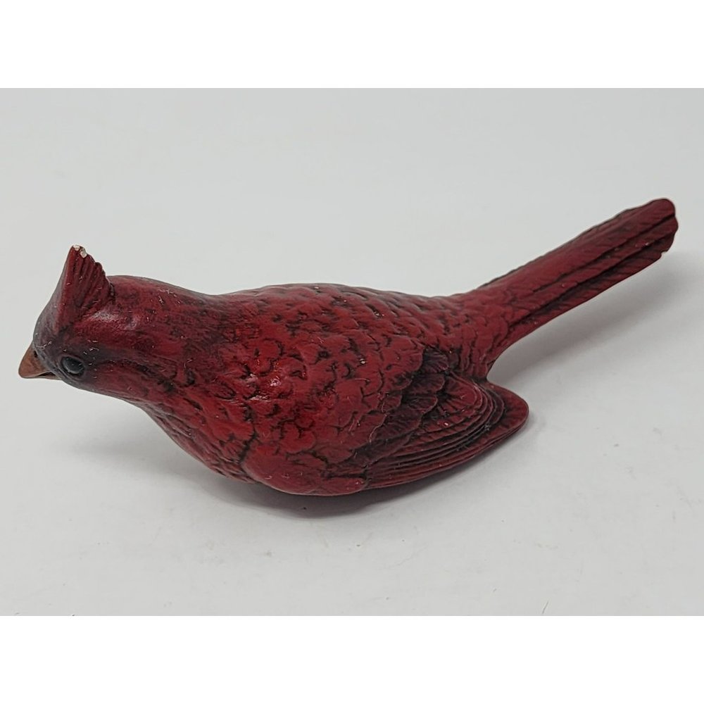 Vintage Roseville Ceramic Male Cardinal Red‎ Clip On Bird Bath Without Clip